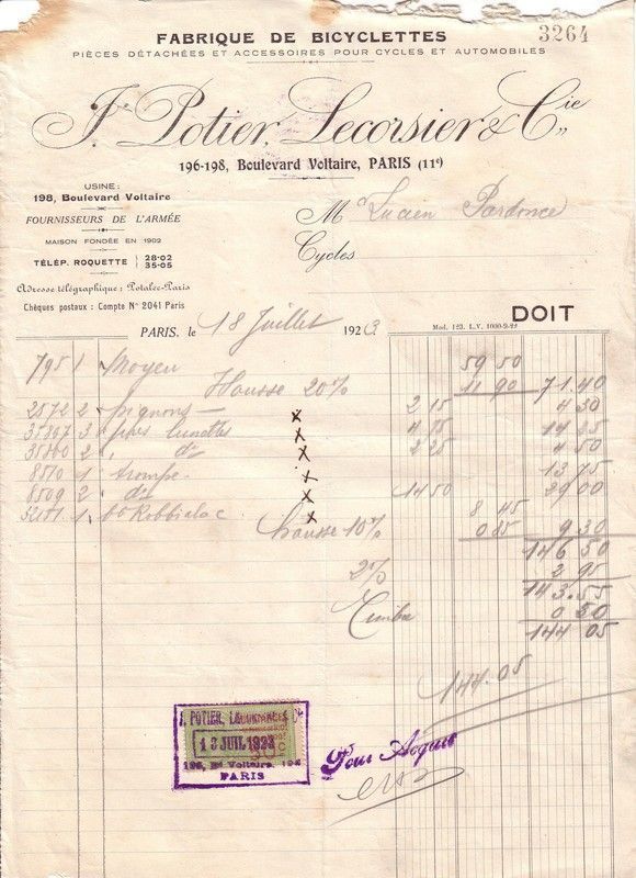 1923 : Potier et Lecorsier